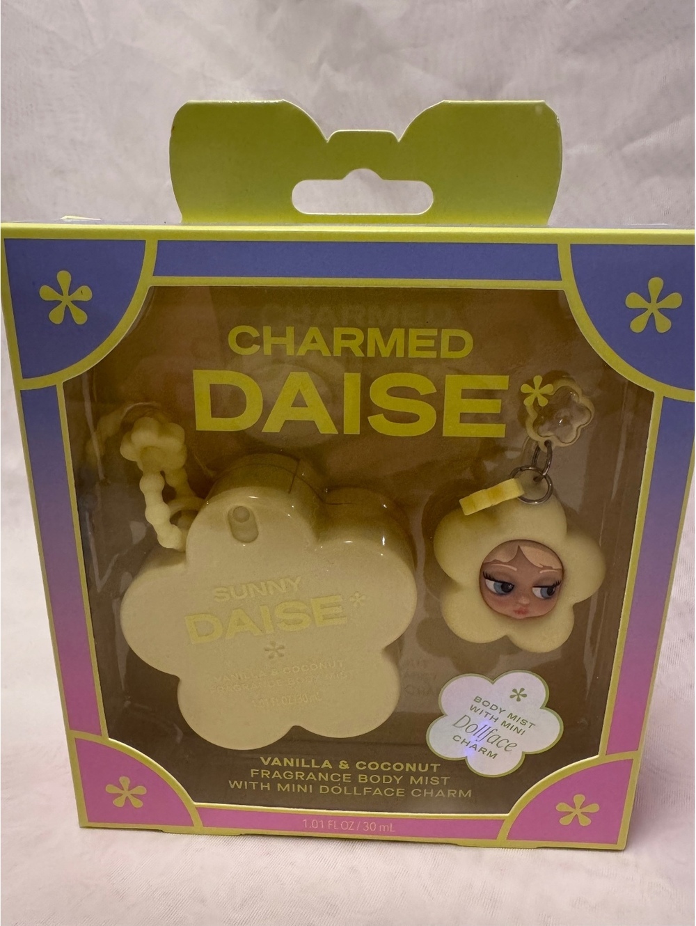 Charmed Daise Sunny Daise Vanilla & Coconut Fragrance Body Mist with Mini Doll-F